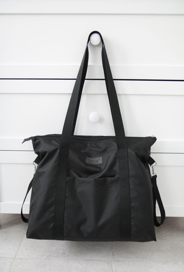 Geanta mamicii, pentru carucior si plimbare, Black, Tiny Star