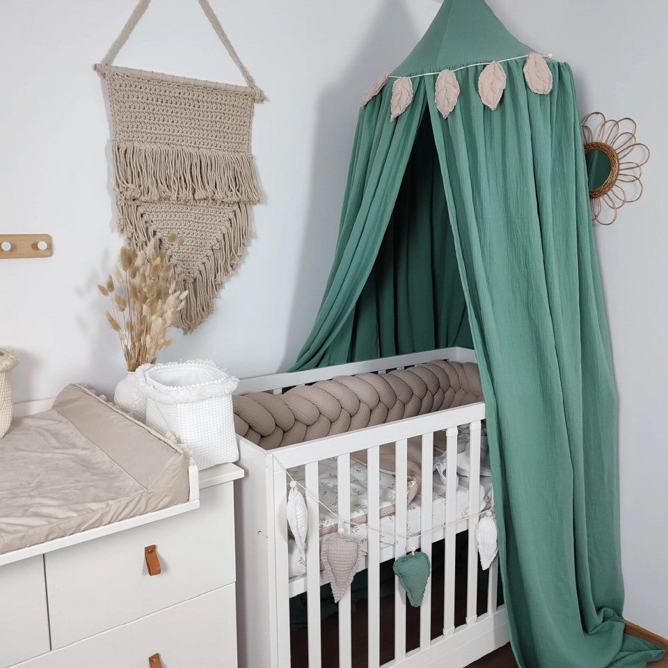 Ghirlanda decorativa pentru camera copilului, Frunze Khaki - Bej, Koell
