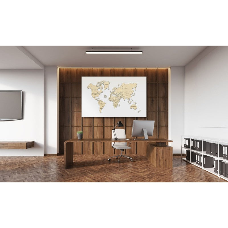Harta lumii puzzle 3D de perete (L), Wooden City