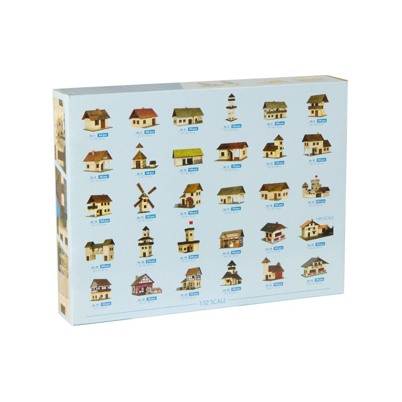 Set constructie arhitectura Gara mica, 115 piese din lemn, Walachia