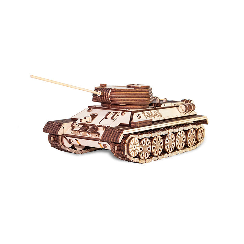 Set constructie cu mecanism Puzzle 3D TANK T-34-85 din lemn 965 piese @ EWA