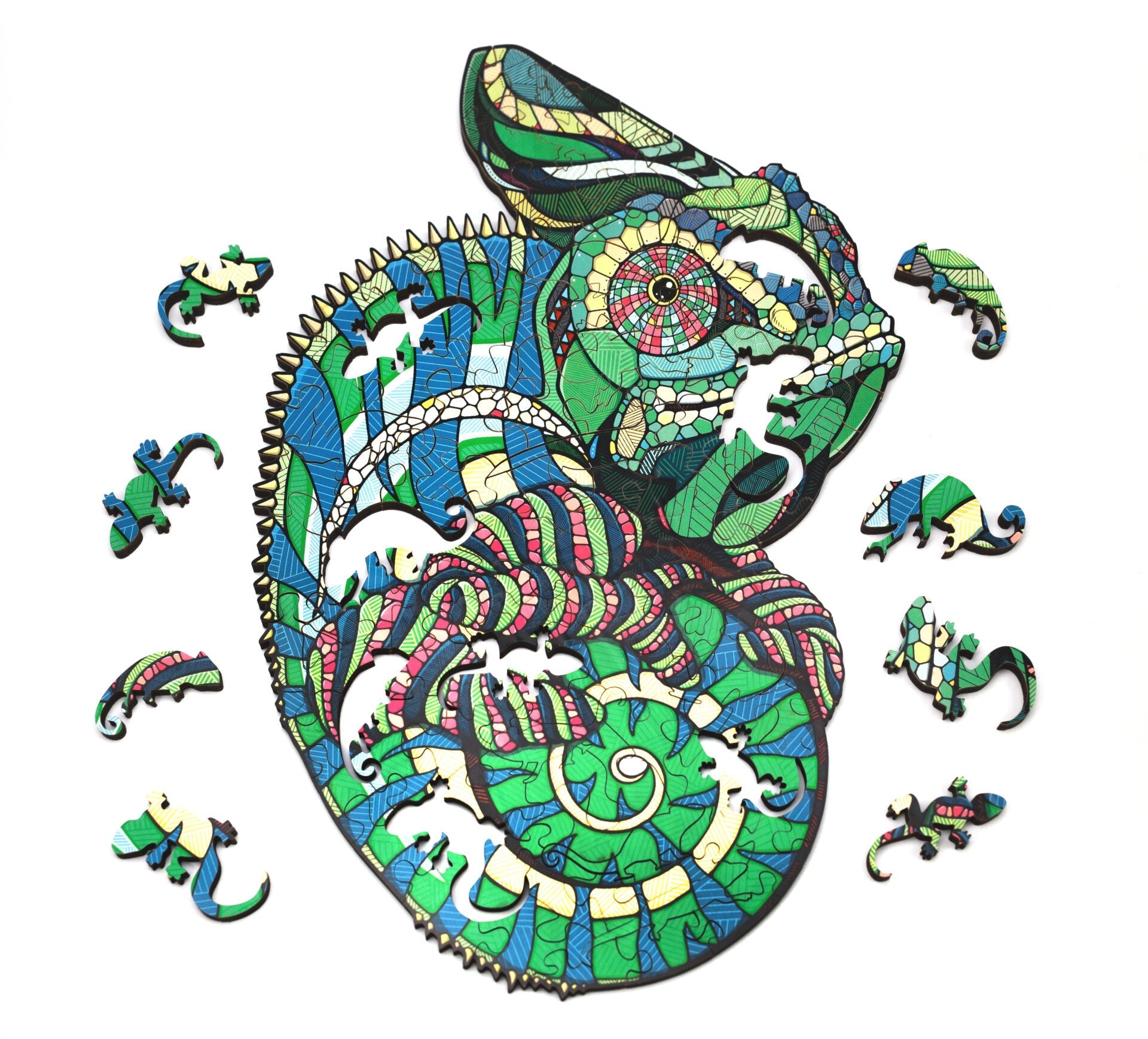 Puzzle din lemn, CHAMELEON, 111 piese @ EWA