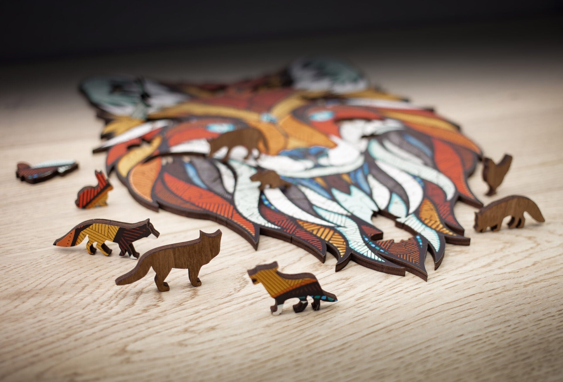 Puzzle din lemn, FOX, 141 piese @ EWA