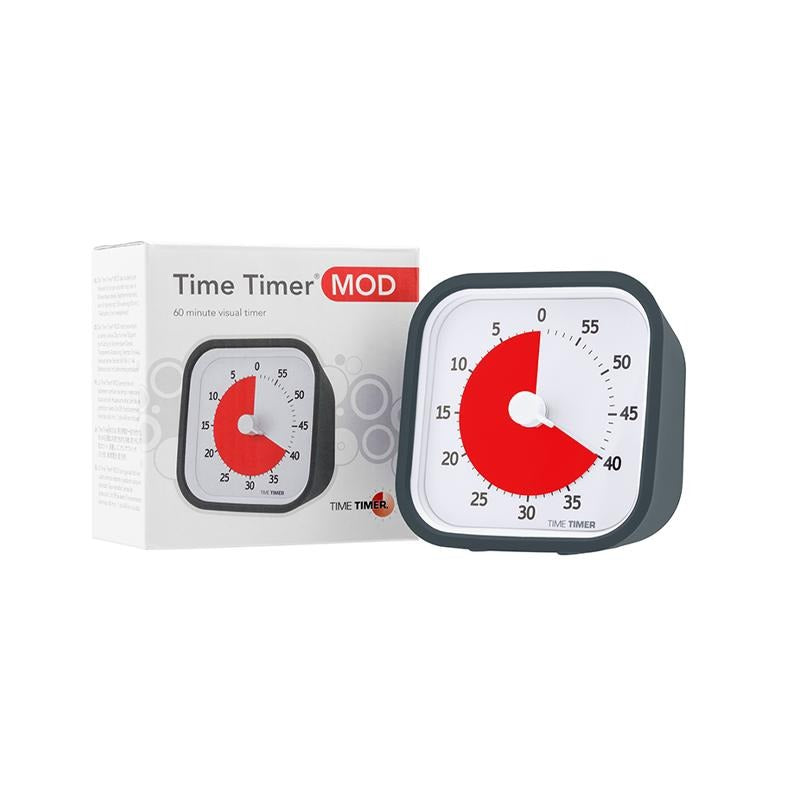 Ceas temporizator Time Timer MOD, negru-carbune, Robo - Manute Creative