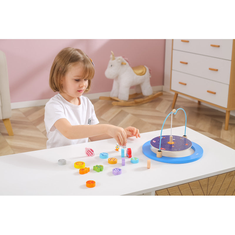 Joc educativ de balans Spatiul cosmic, din lemn, +3ani, VIGA