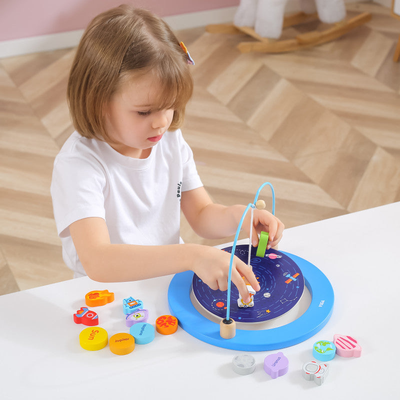 Joc educativ de balans Spatiul cosmic, din lemn, +3ani, VIGA