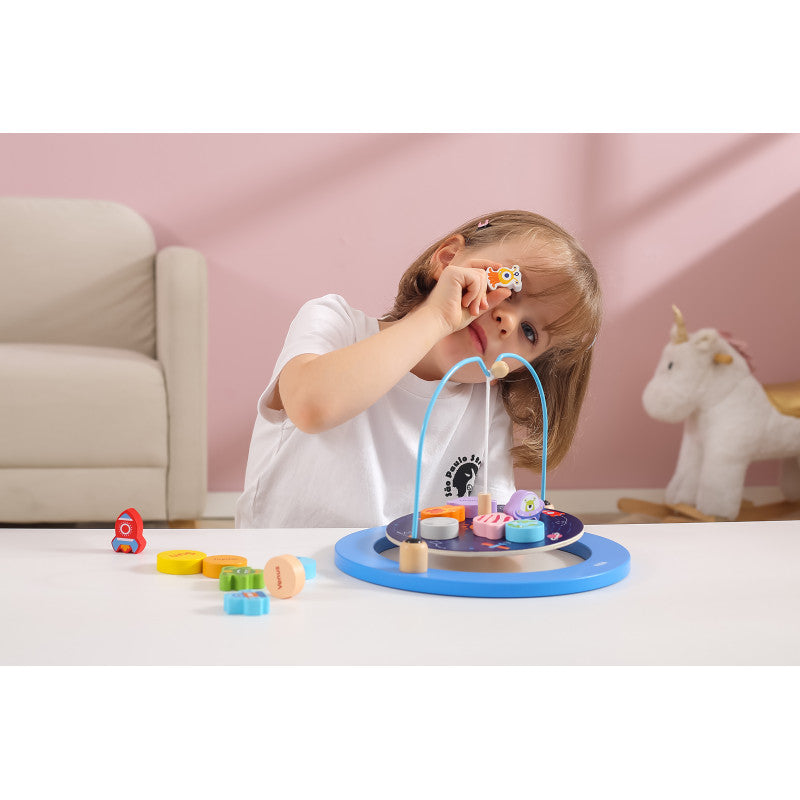 Joc educativ de balans Spatiul cosmic, din lemn, +3ani, VIGA