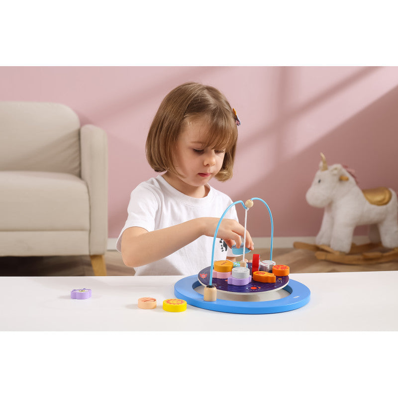 Joc educativ de balans Spatiul cosmic, din lemn, +3ani, VIGA
