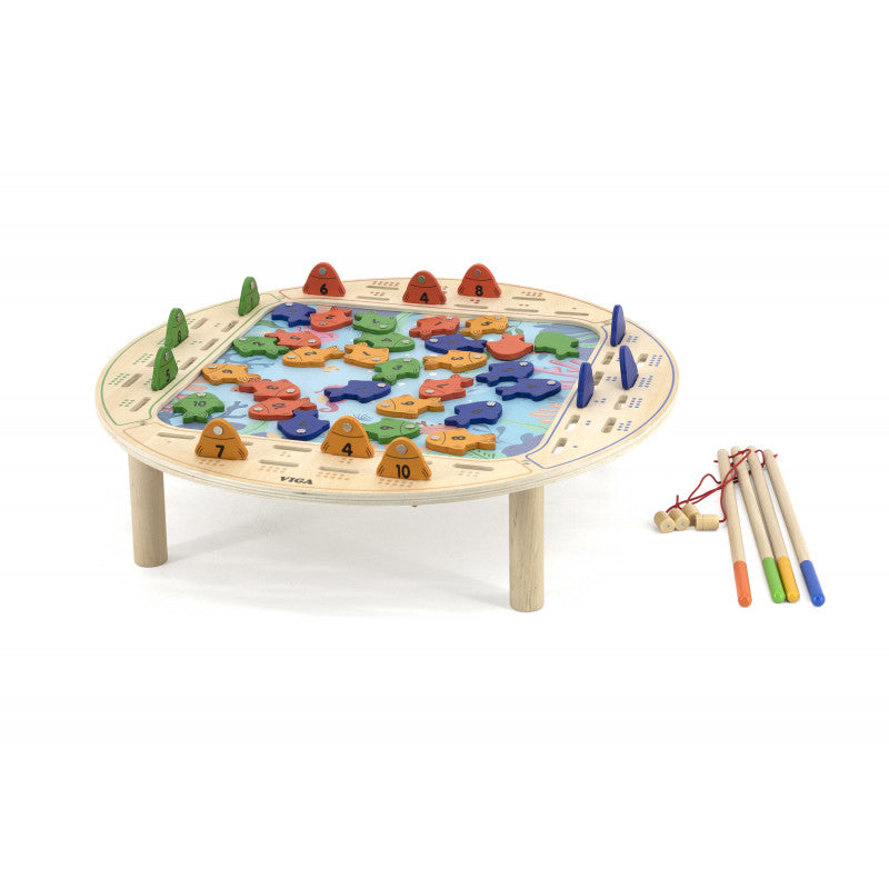 Joc gigant de pescuit, tip Montessori, din lemn, +3ani, VIGA