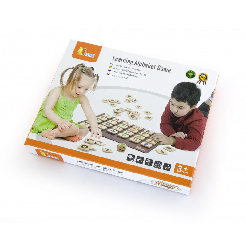 Joc educativ, Invata alfabetul, tip Montessori, din lemn, +3ani, VIGA