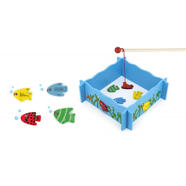 Joc magnetic de pescuit, din lemn, tip Montessori, +2ani, VIGA