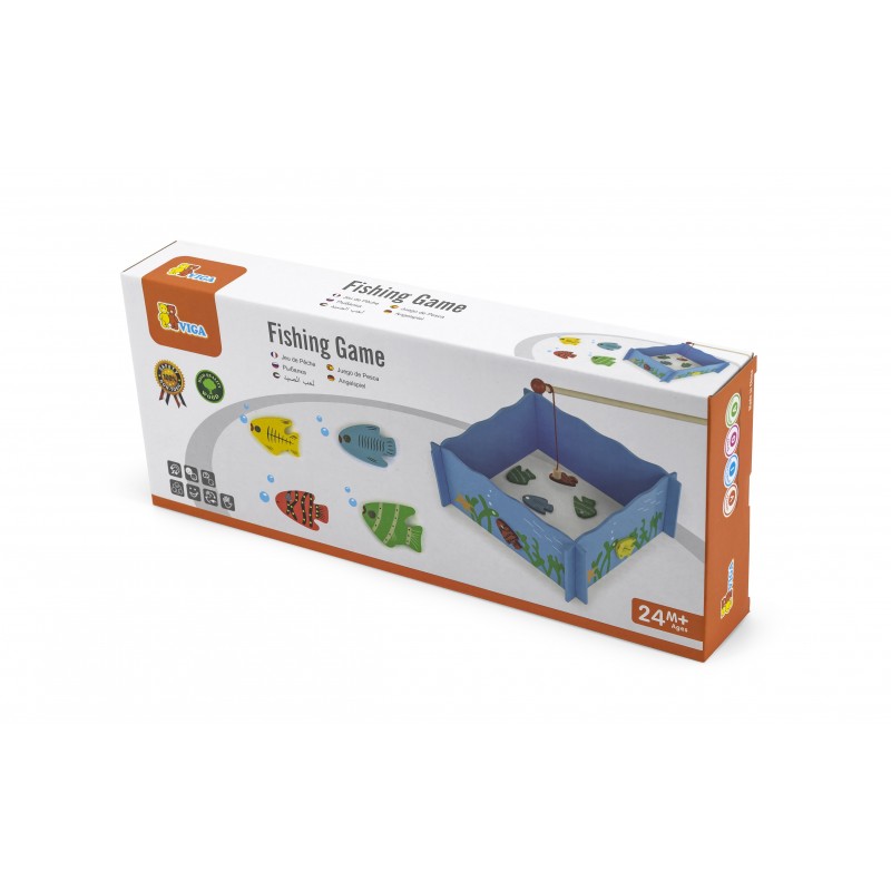 Joc magnetic de pescuit, din lemn, tip Montessori, +2ani, VIGA
