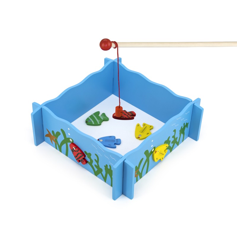 Joc magnetic de pescuit, din lemn, tip Montessori, +2ani, VIGA