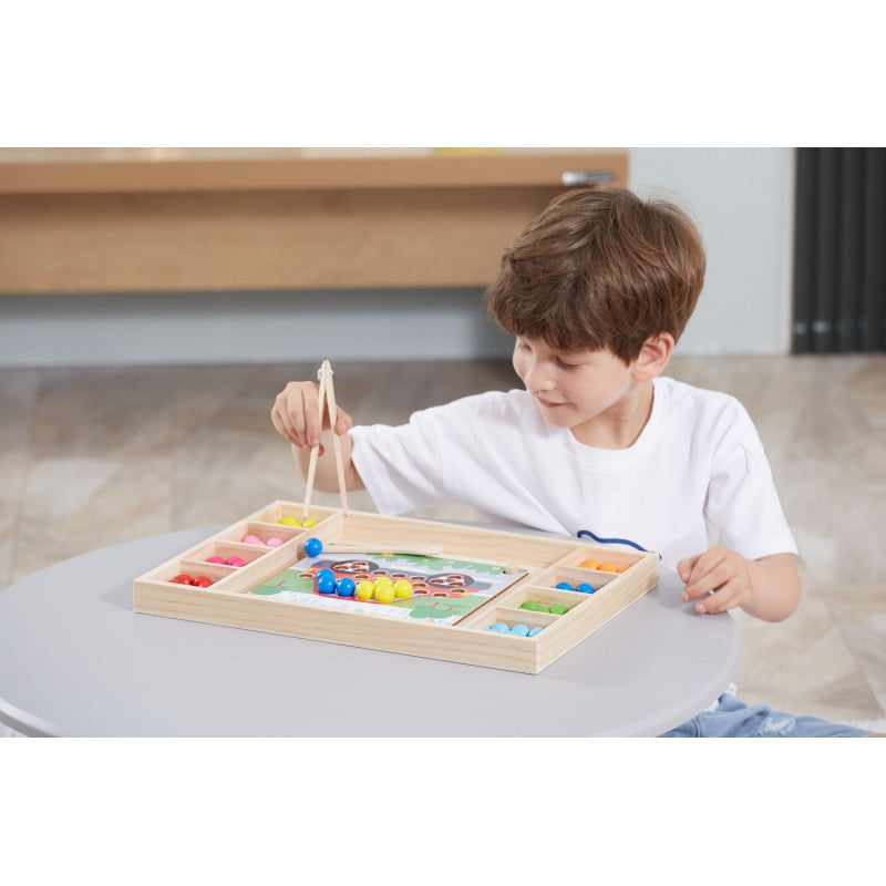 Joc educativ Prinde si potriveste, din lemn, tip Montessori, +3ani, VIGA