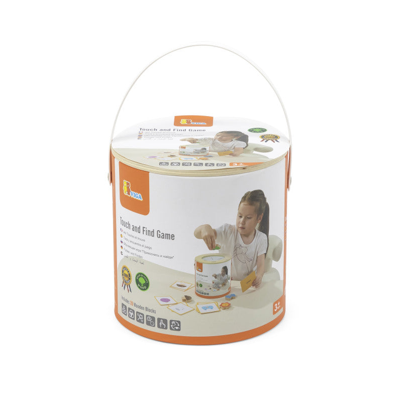 Joc senzorial de asociere Atinge si gaseste,  din lemn, tip Montessori, +3ani, Viga