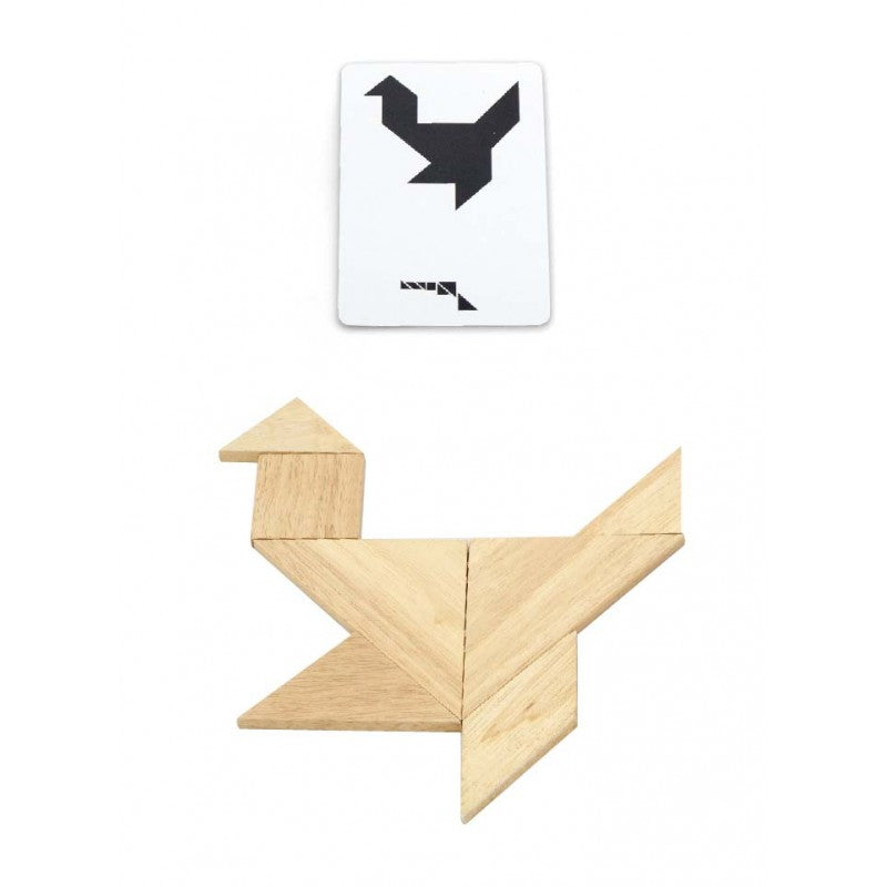 Joc educativ Tangram, din lemn, +3ani, VIGA