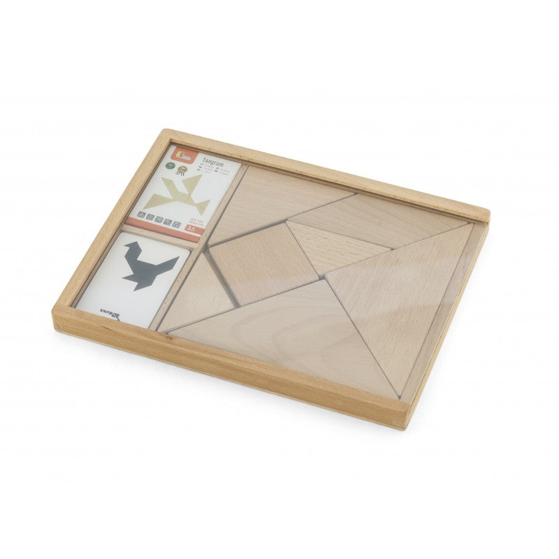 Joc educativ Tangram, din lemn, +3ani, VIGA