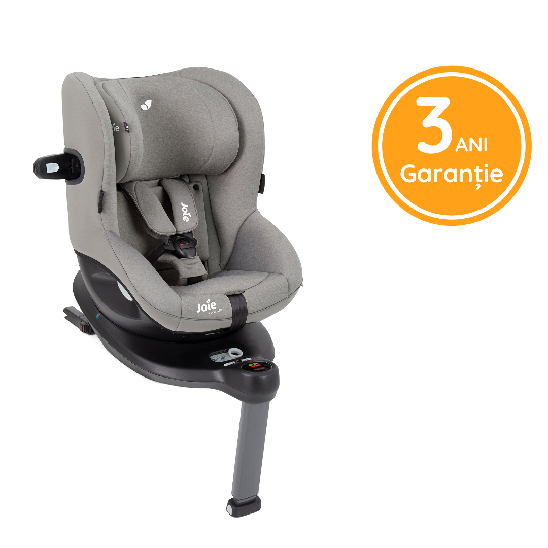 Scaun auto i-Spin 360° E Gray Flannel, 61 cm - 105 cm, testat ADAC, Joie