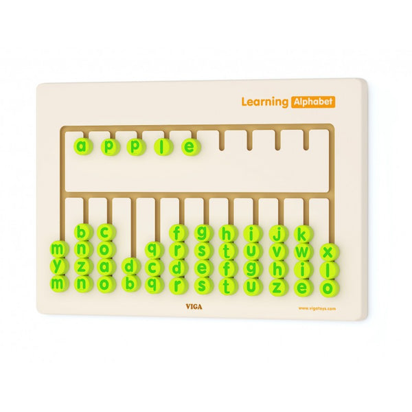 Panou educativ - Invata alfabetul, din lemn, +3ani, , VIGA