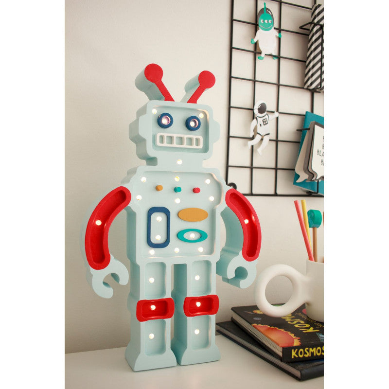 Lampa Robot, Metalic Blue, Little Lights