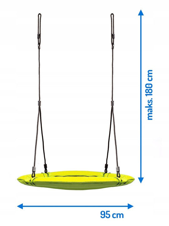 Leagan cuib de barza, pana la 150 kg, Neo-Sport, Swingo, XXL, 95 cm, Galben