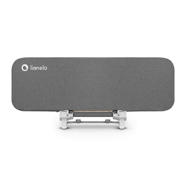 Bariera de protectie pentru pat Lora, Pliabila, Sistem de blocare StandSafe, Geanta de transport inclusa, 105 x 45 cm, Gri, Lionelo