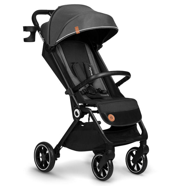 Carucior sport Cloe, De la nastere, Cu accesorii, Cadru din aluminiu, 0-22 kg, Usor, Pliabil cu o singura mana, Ideal pentru toate tipurile de suprafete, Gri, Lionelo