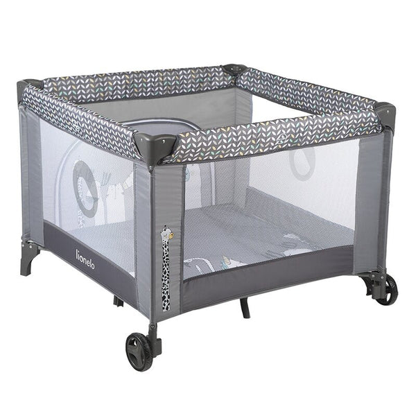 Tarc de joaca Lene, Cu roti, Cu intrare laterala cu fermoar, 100 x 100 cm, Conform cu standardul europeane de securitate EN12227, Grey Scandi, Lionelo