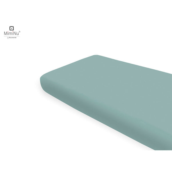 Cearceaf cu elastic, Din bumbac certificat Oeko Tex Standard 100, Pentru pat 160x80 cm, Colectia Royal, Nepal Green, MimiNu