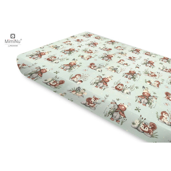 Cearceaf cu elastic, Din bumbac certificat Oeko Tex Standard 100, Pentru pat 160x80 cm, Design, Let\'s Go Natural, MimiNu