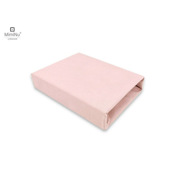 Cearceaf cu elastict din bumbac, dimensiune 90x40 cm, Colectia Royal, Powder Pink, MimiNu