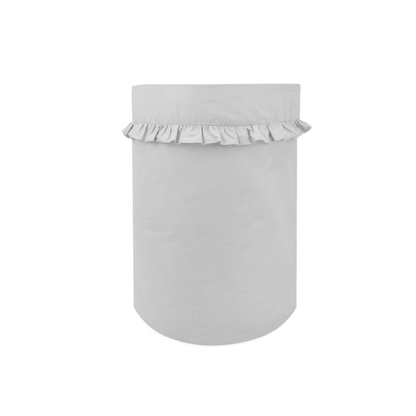 Cos rotund pentru depozitare jucarii, Din bumbac certificat Oeko Tex Standard 100, 50x35 cm, Colectia Royal, Grey, MimiNu