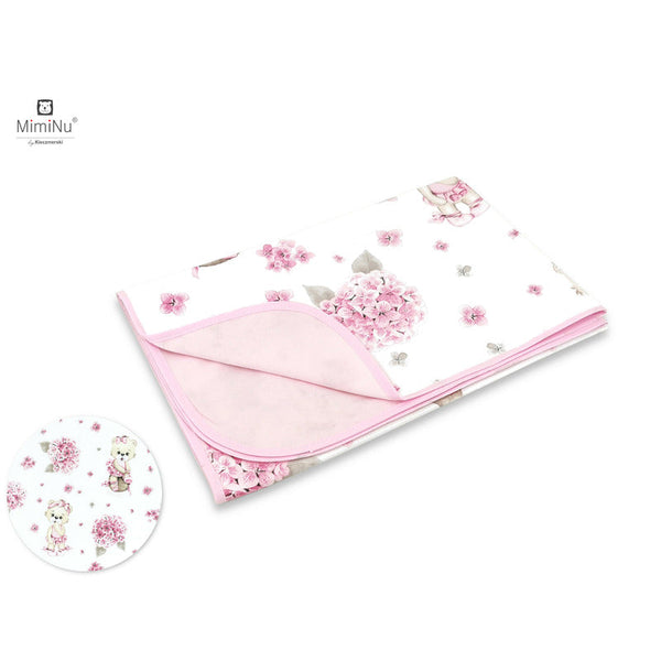 Paturica moale cu doua fete, Dimensiune 75x100 cm, Din bumbac certificat Oeko Tex Standard 100, Design, Pink Ballerina, MimiNu