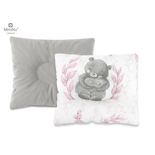 Perna bebelusi profilata, Cu doua fete, Cu functie anti-soc, Pufoasa, Din catifea si bumbac, 23x26 cm, Velvet Lulu Rose, MimiNu