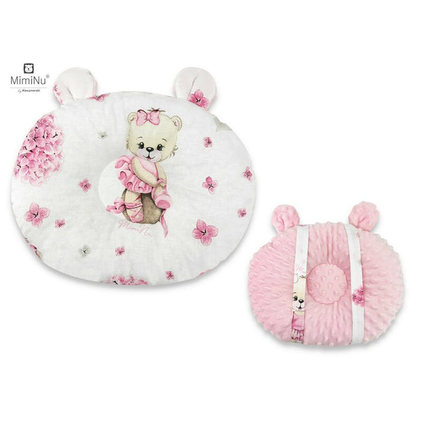Perna bebelusi Ursulet, multifunctionala, cu doua fete, Minky Pink Ballerina, MimiNu