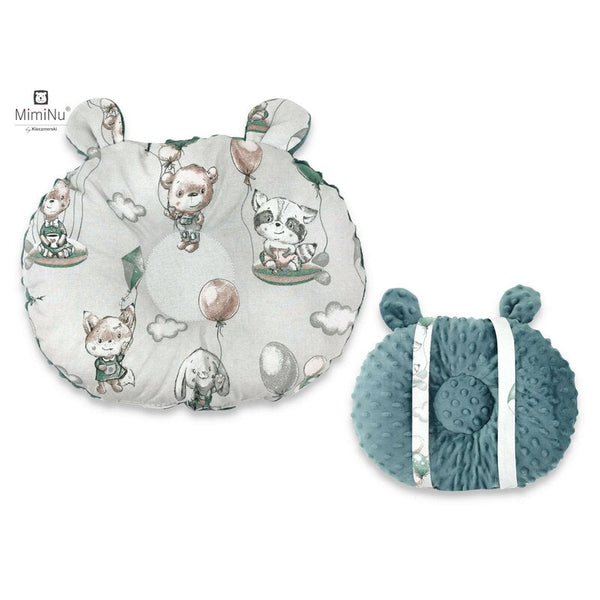 Perna bebelusi Ursulet, multifunctionala, cu doua fete, Minky Parachutes Olive, MimiNu