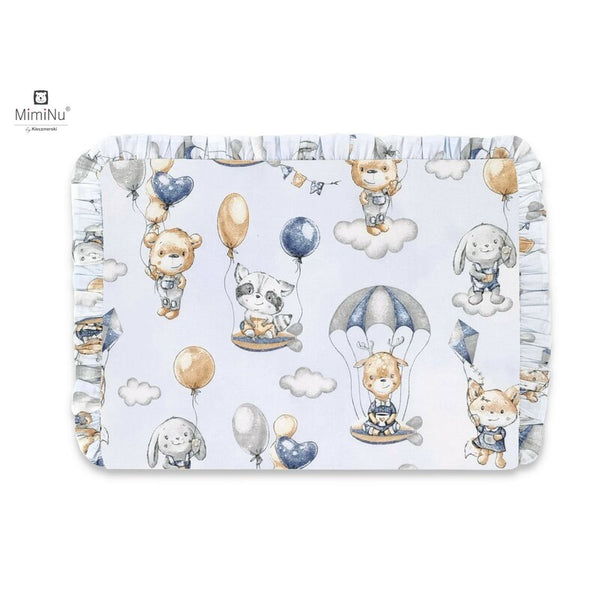 Perna clasica de dormit, din bumbac, 30x40 cm, Parachutes Blue, MimiNu