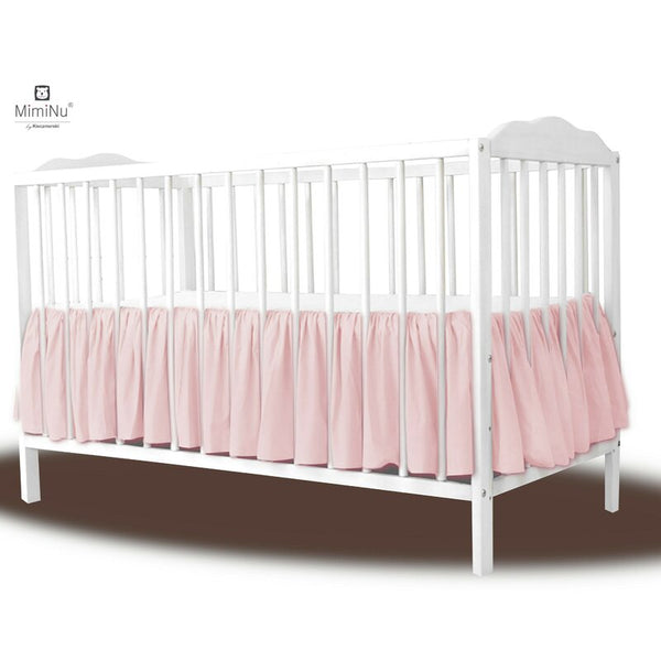 Volanas pentru Saltea de Patut, 120x60 cm, Colectia Royal, Powder Pink, MimiNu