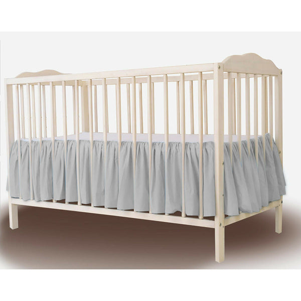 Volanas pentru saltea de patut 120x60 cm, Din bumbac certificat Oeko Tex Standard 100, Colectia Royal, Grey, MimiNu