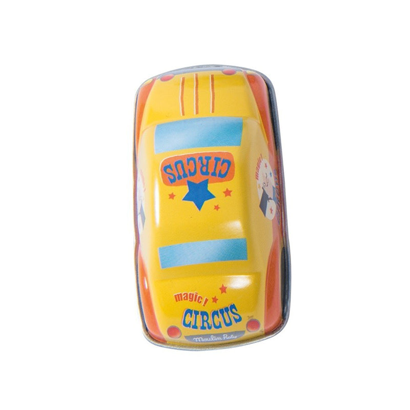 Masinuta metalica retro, galben, Circus, Moulin Roty