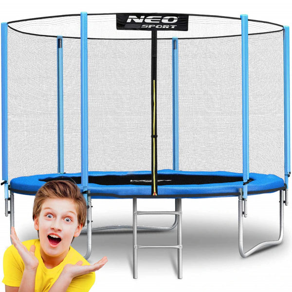 Trambulina de gradina de 6 ft / 183 cm cu plasa exterioara si scara, Neo-Sport
