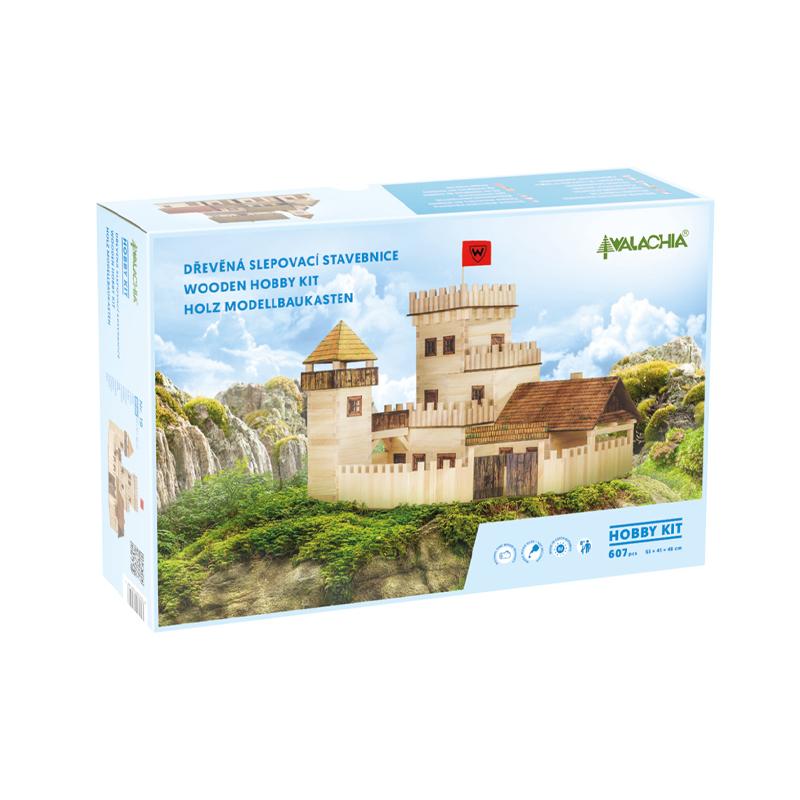 Set constructie arhitectura Castel, 607 piese din lemn, Walachia - Manute Creative