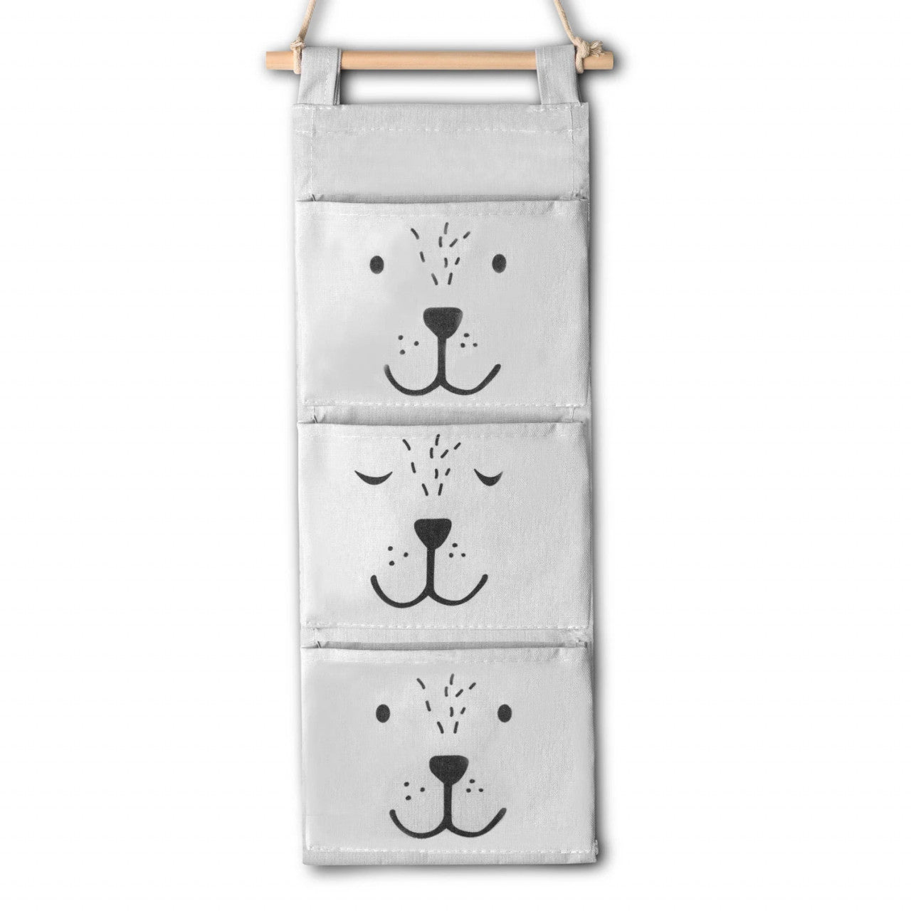 Organizator suspendat pentru jucarii , 80x20x14 cm, Gri, Nukido