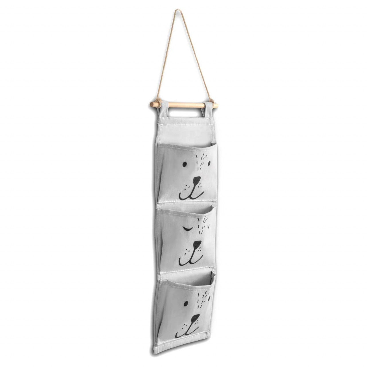 Organizator suspendat pentru jucarii , 80x20x14 cm, Gri, Nukido