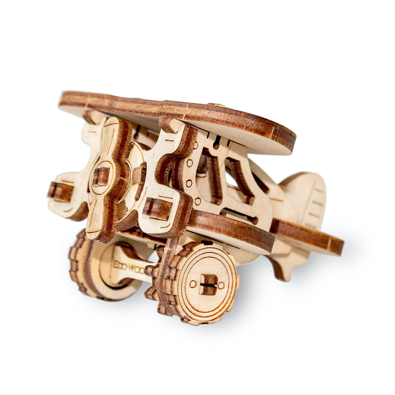 Set constructie mini cu mecanism Puzzle 3D PLANE din lemn 22 piese @ EWA