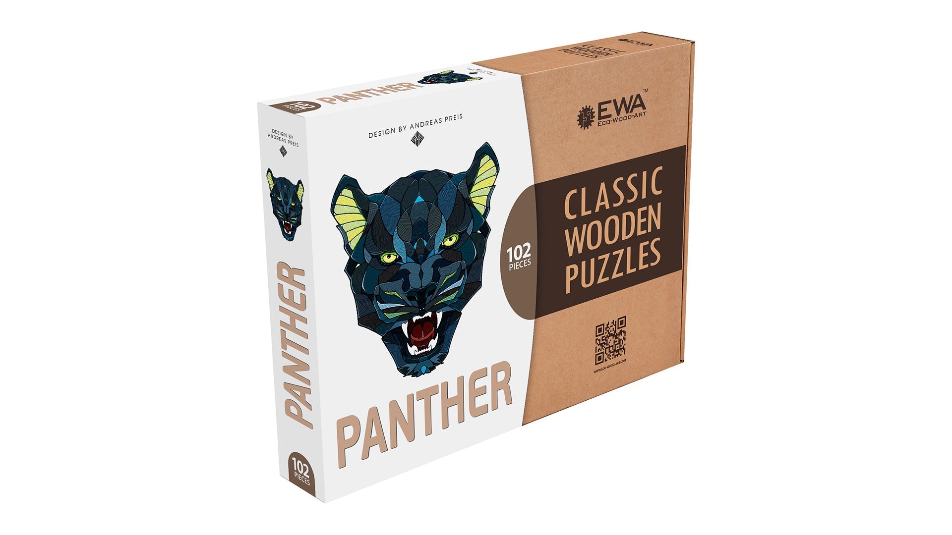 Puzzle din lemn, PANTHER, 102 piese @ EWA