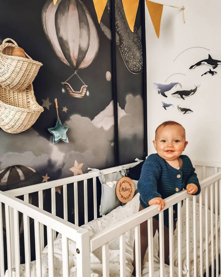 Patut Bebe 120x60 cm, din Lemn de Pin,  Dream, Woodies Safe Dreams