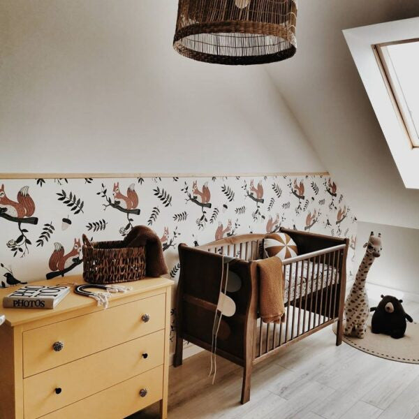 Patut Bebe, 120x60 cm, din Lemn Masiv, Noble Vintage, Woodies Safe Dreams