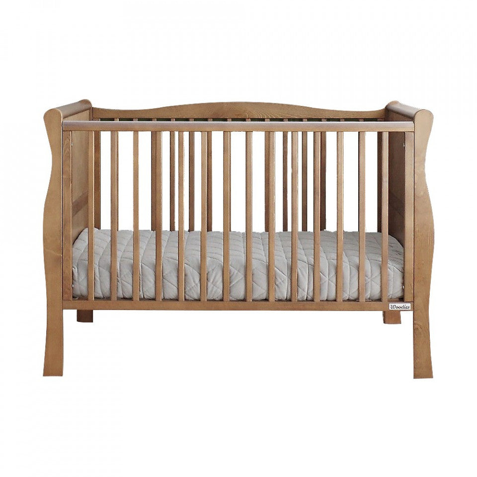Patut Bebe, 120x60 cm, din Lemn Masiv, Noble Vintage, Woodies Safe Dreams