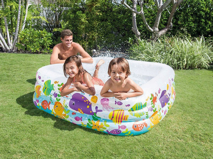 Piscina gonflabila acvariu 159 x 159 x 50 cm, INTEX 57471, 340 de litri